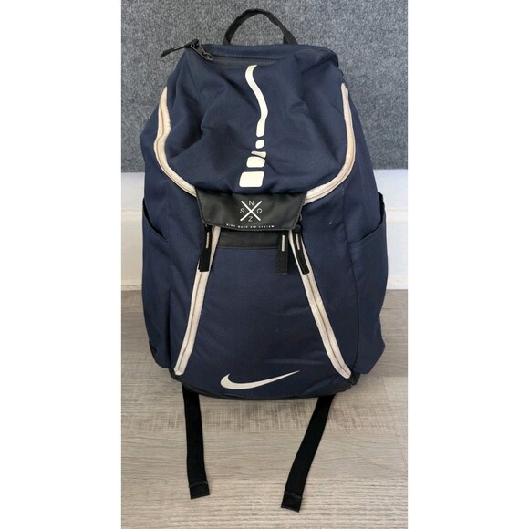 Nike Hoops Elite Quad Zip System Basketball Backpack Large Bag Navy Blue - Picture 1 of 16